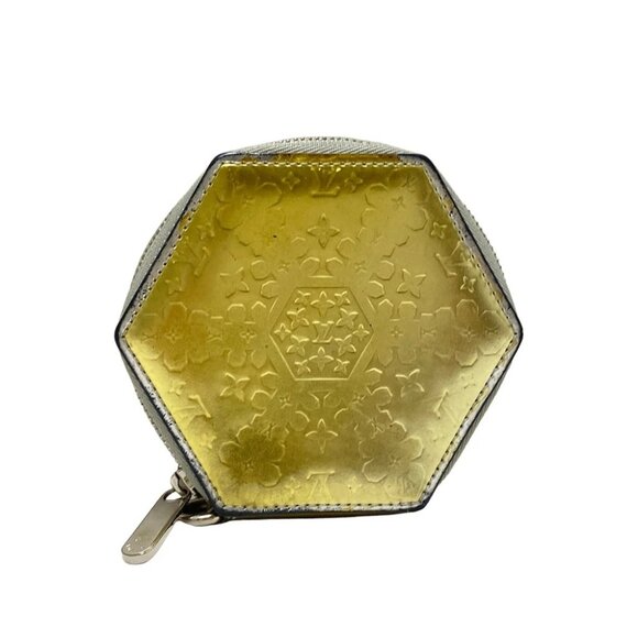 Auth LOUIS VUITTON Porte Monnaie Flocon M58215 Argent Monogram Vernis - SN4029 - Picture 1 of 7